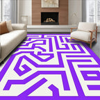 Abstract Maze Geometric Design Rug