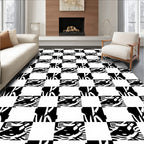 Checkerboard Abstract Graphic Pattern Rug