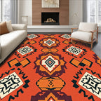 Bold Tribal Diamond Patterned Rug