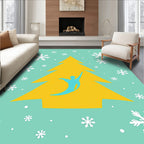 Festive Tree With Snowflakes Design Rug