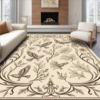 Birds and Blossoms Vintage-Inspired Pattern Rug