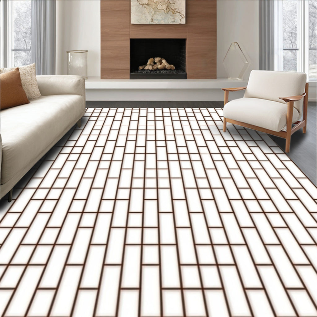 Minimalist Brick Pattern Rug