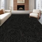 Abstract Swirling Lines Pattern Rug