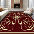 Ornate Floral Geometric Art Nouveau Rug