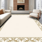 Elaborate Floral Border Design Rug