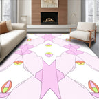 Soft Geometric Floral Pattern Rug