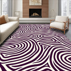 Abstract Swirl Stripe Pattern Rug