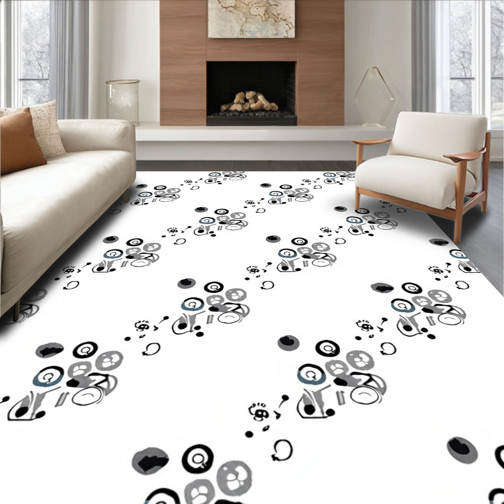 Abstract Organic Shapes Pattern Rug