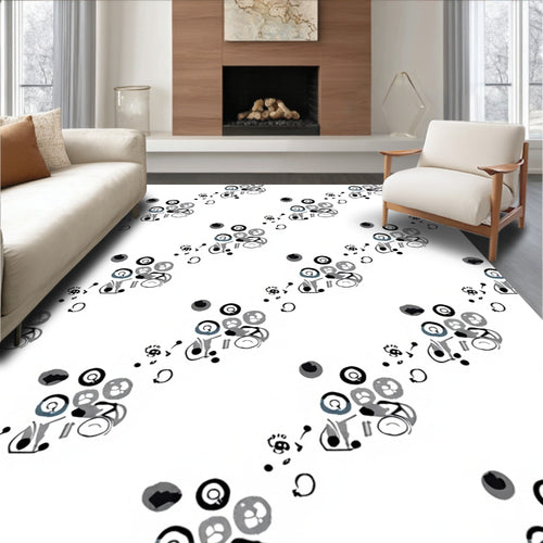 Abstract Organic Shapes Pattern Rug