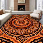 Sunburst Mandala Pattern Rug