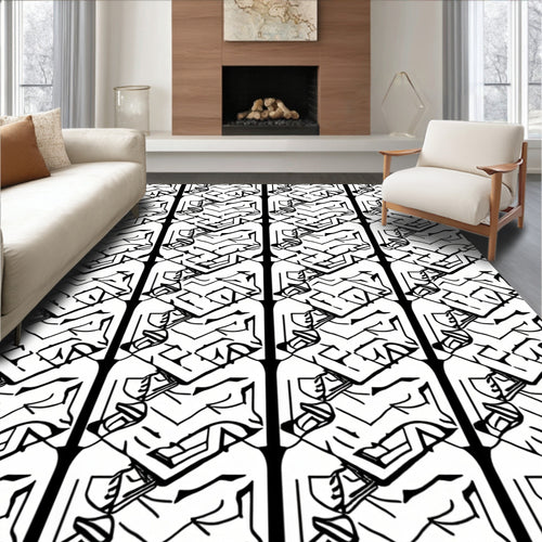 Art Deco Style Geometric Pattern Rug