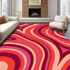 Swirling Colors Warm Tones Rug