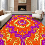 Psychedelic Swirls Mandala Style Rug