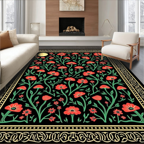 Art Nouveau Floral Garden Rug