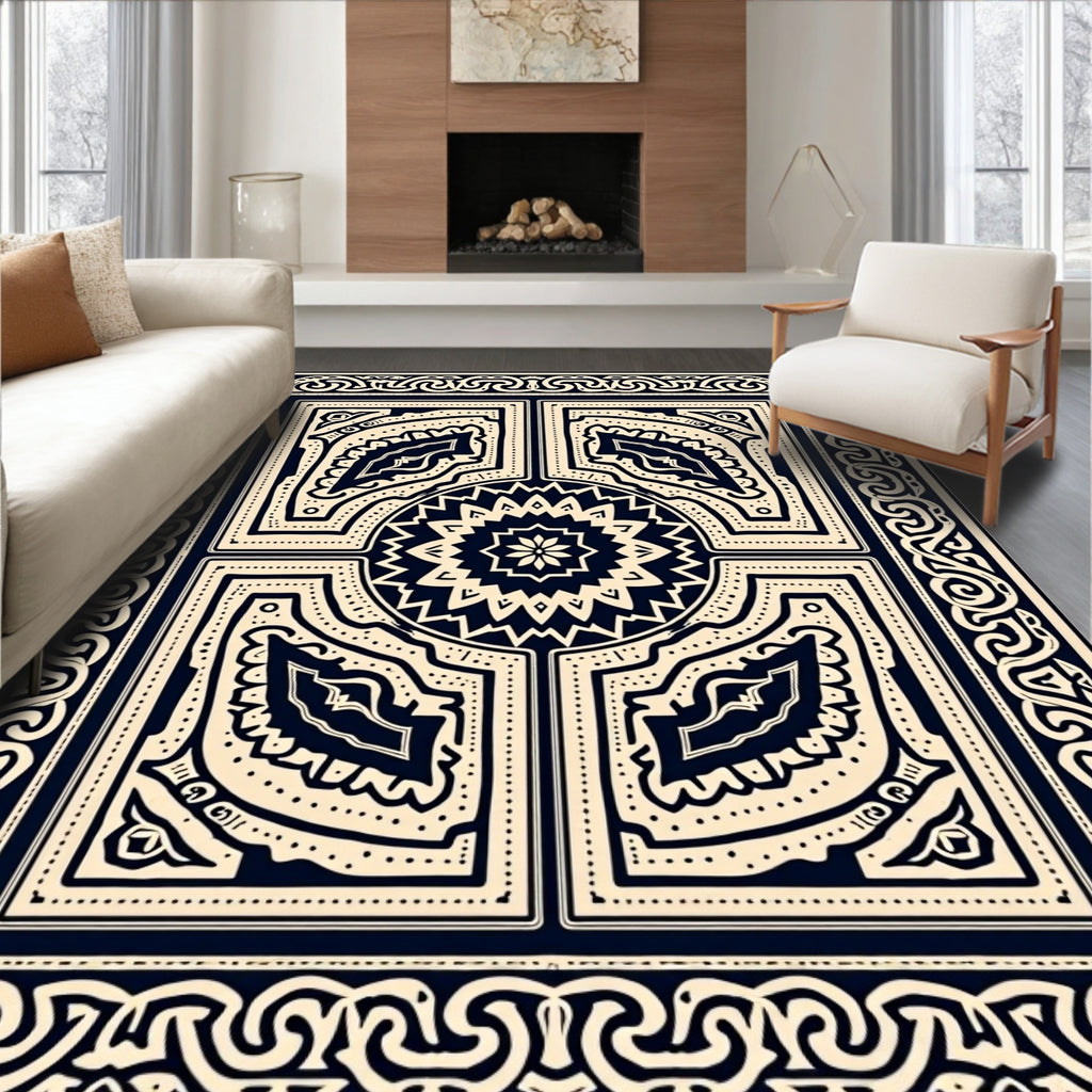 Intricate Geometric Patterned Rug