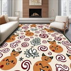 Whimsical Gingerbread Swirls Pattern Rug
