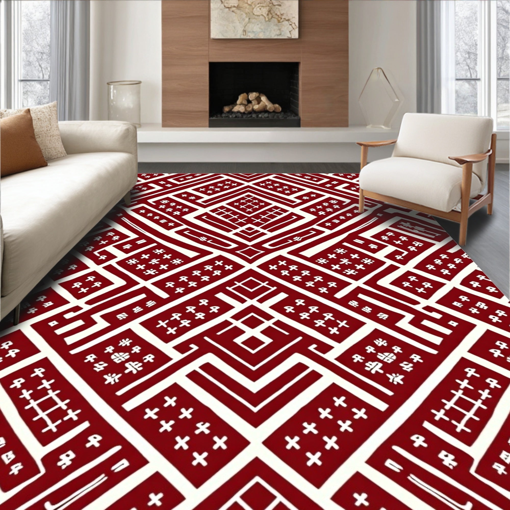 Geometric Bold Patterned Design Rug