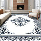 Classic Floral Medallion Border Design Rug