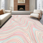 Pastel Wavy Topographic Pattern Rug
