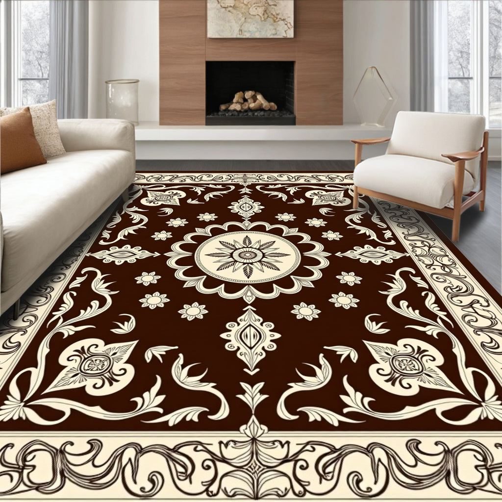 Elegant Floral Ornamental Vintage Rug