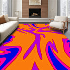 Vibrant Psychedelic Swirl Pattern Rug