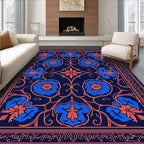 Ornate Floral Vines Pattern Rug