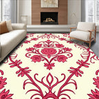 Rich Floral Damask Design Rug
