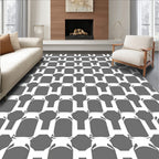Modern Interlocking Geometric Pattern Rug