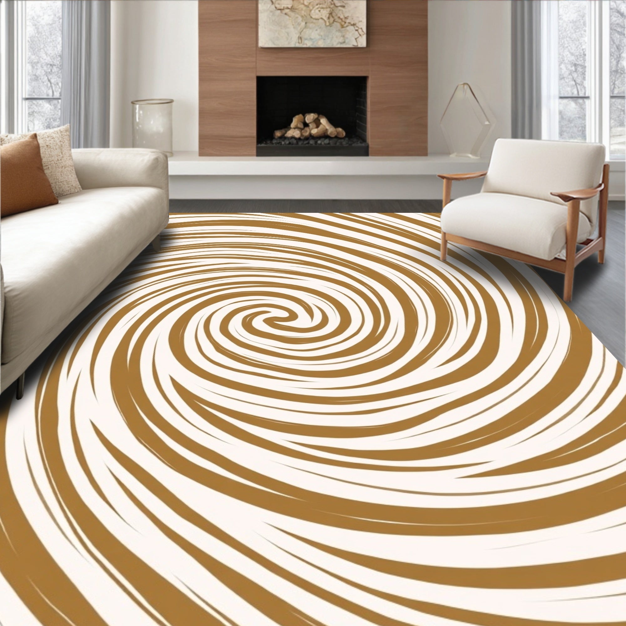 Swirling Swirl Pattern Rug