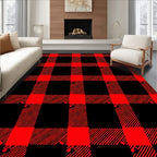 Classic Red Black Buffalo Check Rug