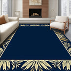 Golden Leaves Border Design Rug