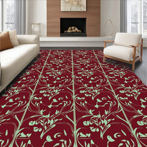 Art Nouveau Floral Vine Pattern Rug