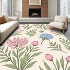 Floral Botanical Style Pattern Rug