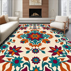 Bold Floral Vines Pattern Design Rug