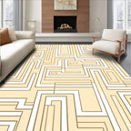 Geometric Labyrinth Cream Pattern Rug