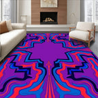 Psychedelic Wavy Abstract Pattern Rug