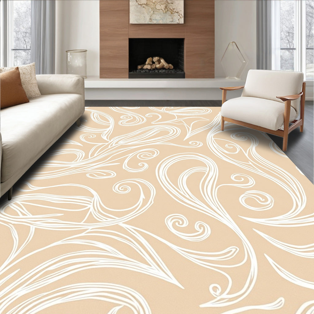 Swirling Elegant Abstract Pattern Rug