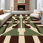 Mid Century Modern Geo Pattern Rug