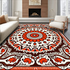Bold Floral Mandala Graphic Rug