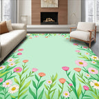 Whimsical Floral Garden Design Rug