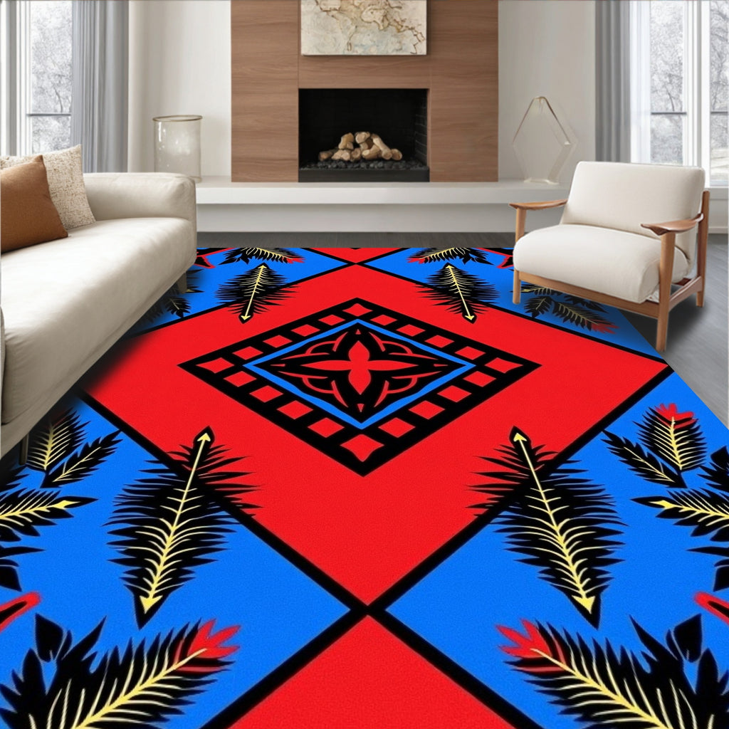 Bold Geometric Tropical Pattern Rug