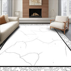 Abstract Textured Geometric Design Rug