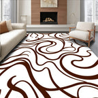 Swirling Abstract Line Art Rug