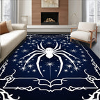 Dark Night Spider Star Pattern Rug