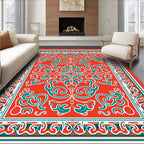Ornate Floral Scrollwork Pattern Rug