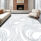 Abstract Swirl Lines Design Rug