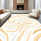 Abstract Swirl Warm Tones Design Rug