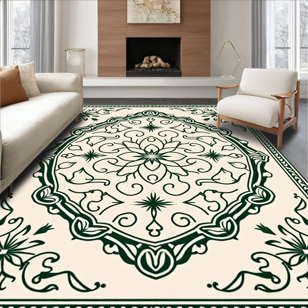 Ornate Floral medallion Pattern Rug