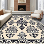 Classic Floral Swirl Patterned Rug