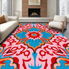Ornate Vintage Floral Medallion Design Rug